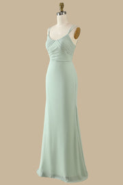 Scoop Neck Maxi Dress with Spaghetti Straps