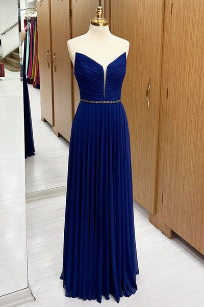 royal blue wedding guest dress Suzhoufashion Sheath Satin Long Formal Dress Its versatile design makes it an ideal choice for a range of special events bridesmaid dresses navy blue Mia