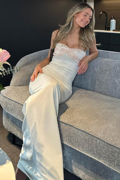 Modern Strapless Appliques Back Bow-knot Satin Party Prom Dress