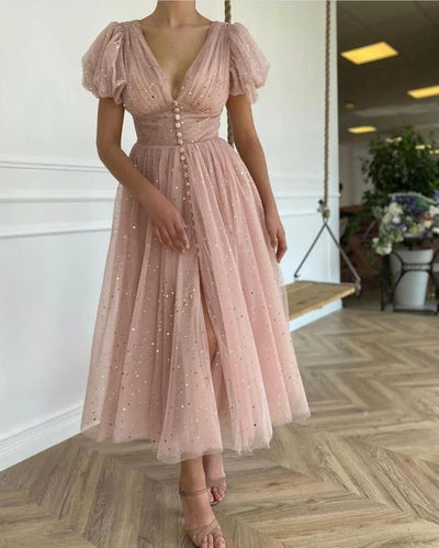 dusty pink dresses for 21st birthday Sparkly Dusty Pink Cocktail Dresses Ladivine CDS557 Elegantly Fitted Formal Gown With Beaded Embellishments Dusty Pink 16