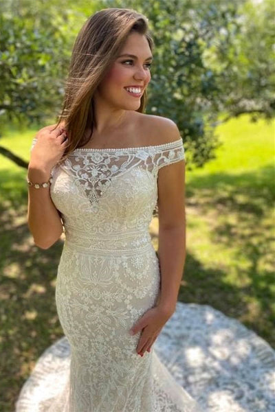 Lace Off-the Mermaid Wedding Dress
