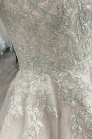White Appliques A-Line Short Homecoming Dress