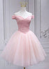 A-line Offer Tlle Short Mini Homecoming Dress, Sequins Beading