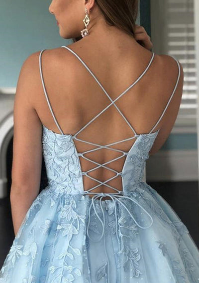 Sleeveless Beaded Scoop Neck Strap Lace Tulle Short Mini Homecoming Dress