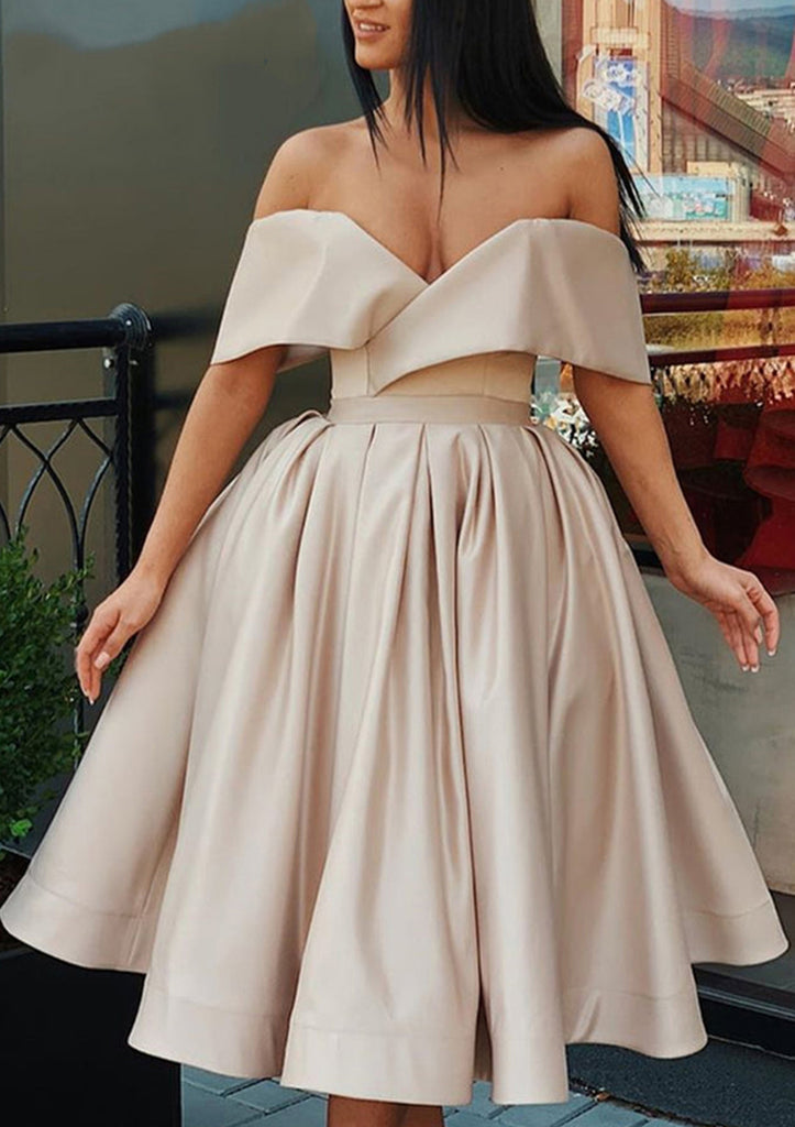 Gorgeous One Shoulder Lace Cocktail Prom Dresses Ball Gown Puff Skirt Short  Robe De Soiree Long Sleeve Evening Party Gowns Knee Length Formal Occasion  AL8059 From Allloves, $124.55 | DHgate.Com