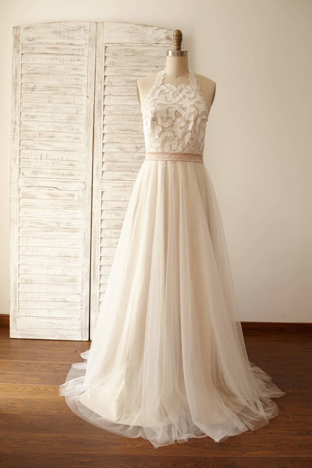 Backless Boho Beach Ivory Lace Tulle Wedding Dress 26W Backless Boho Beach Ivory Lace Tulle Wedding Dress 26W