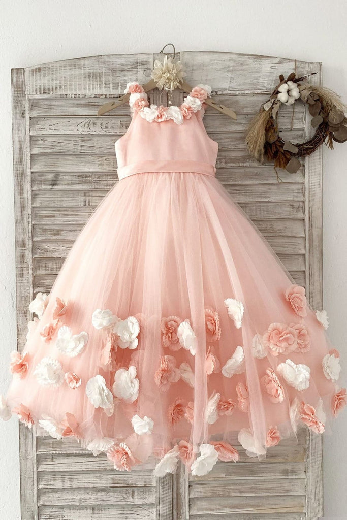 Lovely Ball Gown Burgundy Flower Girl Dress – misaislestyle