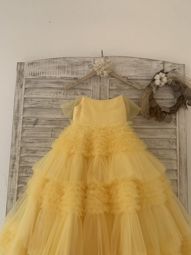Buy Little Girl Princess Yellow Party Costume Dress up Off Shoulder Fancy  Role Play Halloween Cosplay Floor Length Maxi Ball Gown, Yellow Belle Dress,  4-5T Online at Low Prices in India -