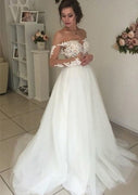 Bateau Open Back Ivory Tulle Court Princess Wedding Dress