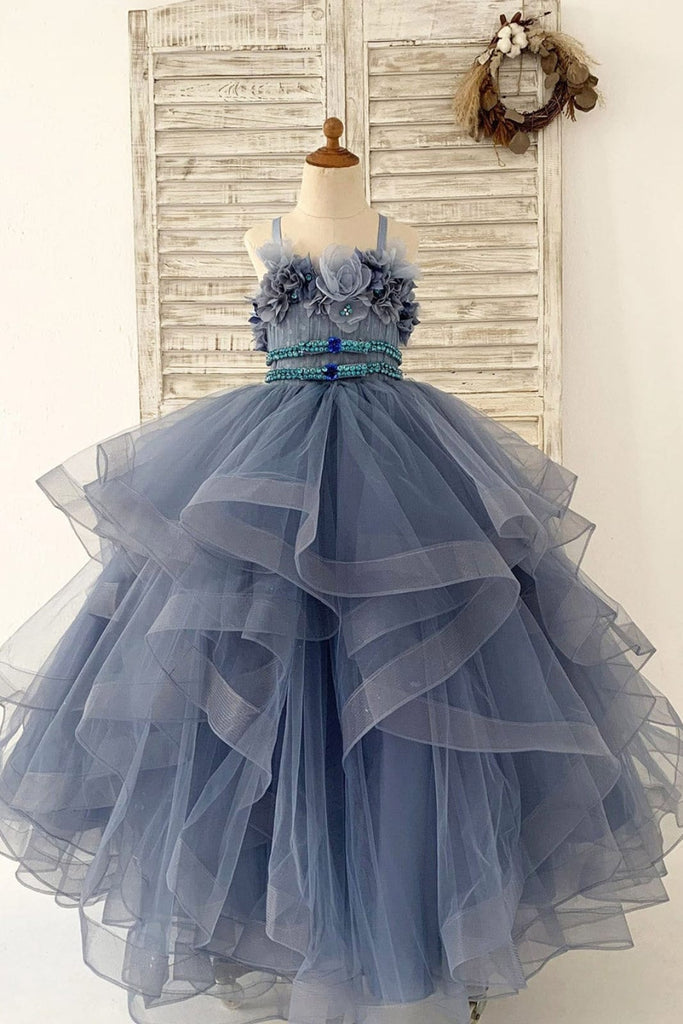 New Kids Flower Girls Bridesmaid Wedding Princess Tulle Dress Pageant Ball  Gown | eBay