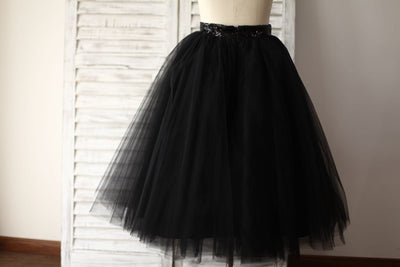 Black Tulle Petticoat Underskirt Crinoline TUTU Skirt