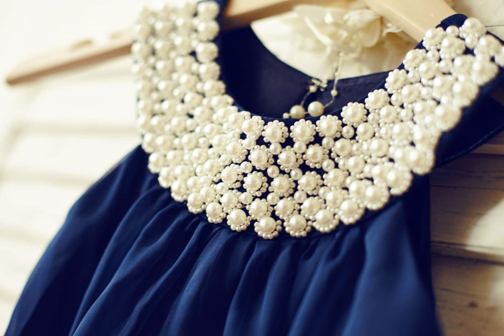 Buy Navy Pearl Drop Necklace White and Dark Blue Wedding Accessories  Midnight Blue Pearl and Crystal Bridesmaid Jewelry Bridal Party Gifts  Online in India - Etsy