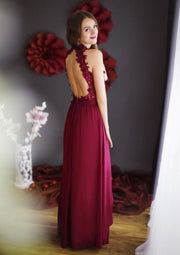 Chiffon Long/Floor-Length A-Line/Princess Sleeveless Halter