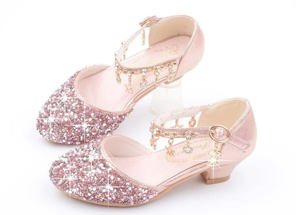Gold / Silver / Pink Sequin Rhinestone Sandals Wedding 