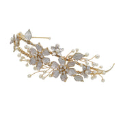 Handmade Alloy Pearls Headband Wedding Bridal Vine Hair 