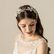 Handmade Alloy Wired Rhinestones Crystal Pearls Wedding 