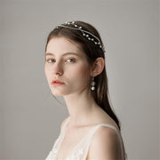 Handmade Chain Pearls Headband Wedding Bridal Hair 