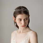 Handmade Chain Pearls Headband Wedding Bridal Hair 