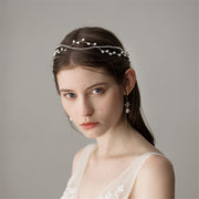 Handmade Chain Pearls Headband Wedding Bridal Hair 