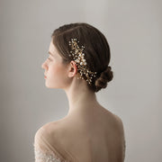 Handmade Pearls Alloy Bridal Hair Comb Wedding Headdress 