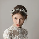 Peine de pelo de novia de aleación de diamantes de imitación hecho a mano accesorio de pelo de tocado de boda