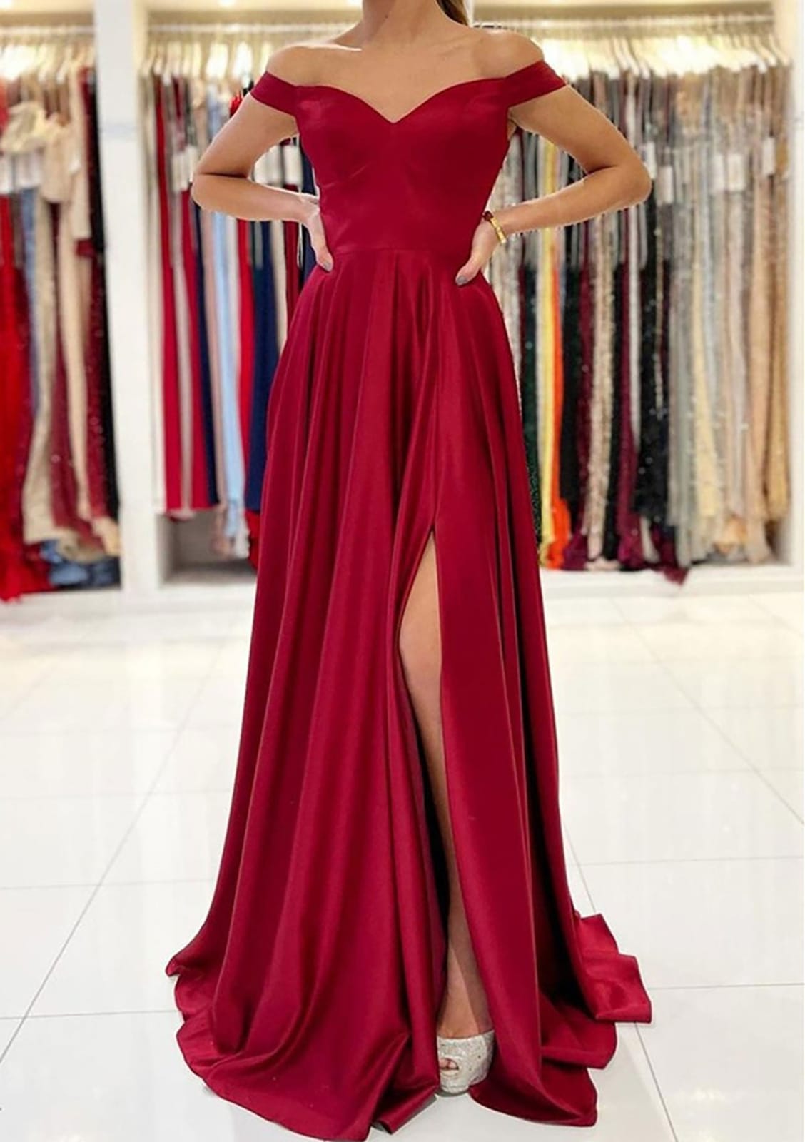 long formal evening dresses Simple Stunning Prom Dress Long sleeves add coverage and work well for cooler venues or occasions where you prefer arm coverage Women's Evening Gowns & Formal