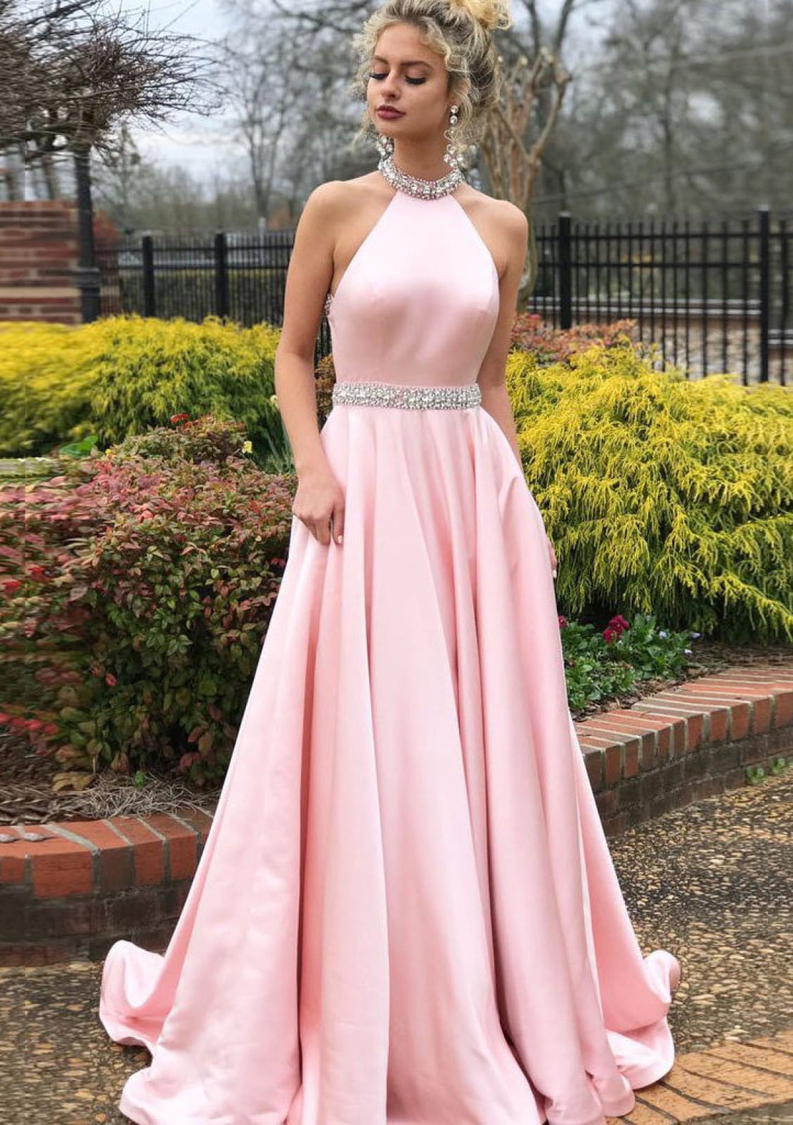 a line princess dress A-Line/Princess Applique Tulle Sleeveless V-neck Sweep Train Dresses US6 / Custom Color Featuring a full Cap Sleeves Illusion Back A-line
