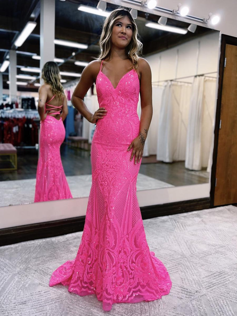 2024 Corset Pink Prom Dresses Mermaid Lace Long Beaded Formal Dresses