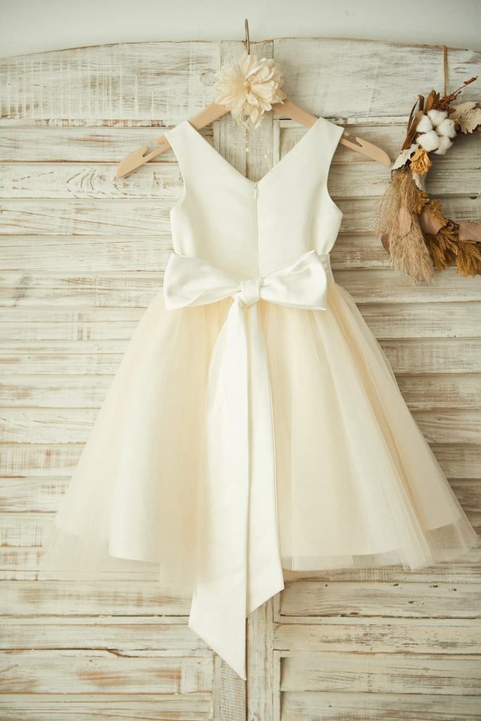 White Flower Girl Dresses by Mia Bambina Boutique