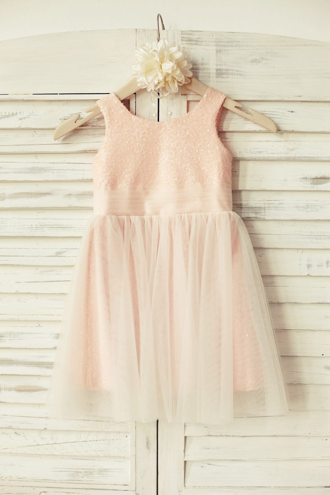 Peach/Champagne/Mint/Silver/Navy Sequin Tulle Flower Girl Dress - Princessly Peach/Champagne/Mint/Silver/Navy Sequin Tulle Flower Girl Dress - Princessly