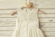 Ivory Lace Tulle Flower Girl Dress