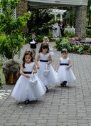 Princess Ivory Satin Tulle Flower Girl Dress, Belt