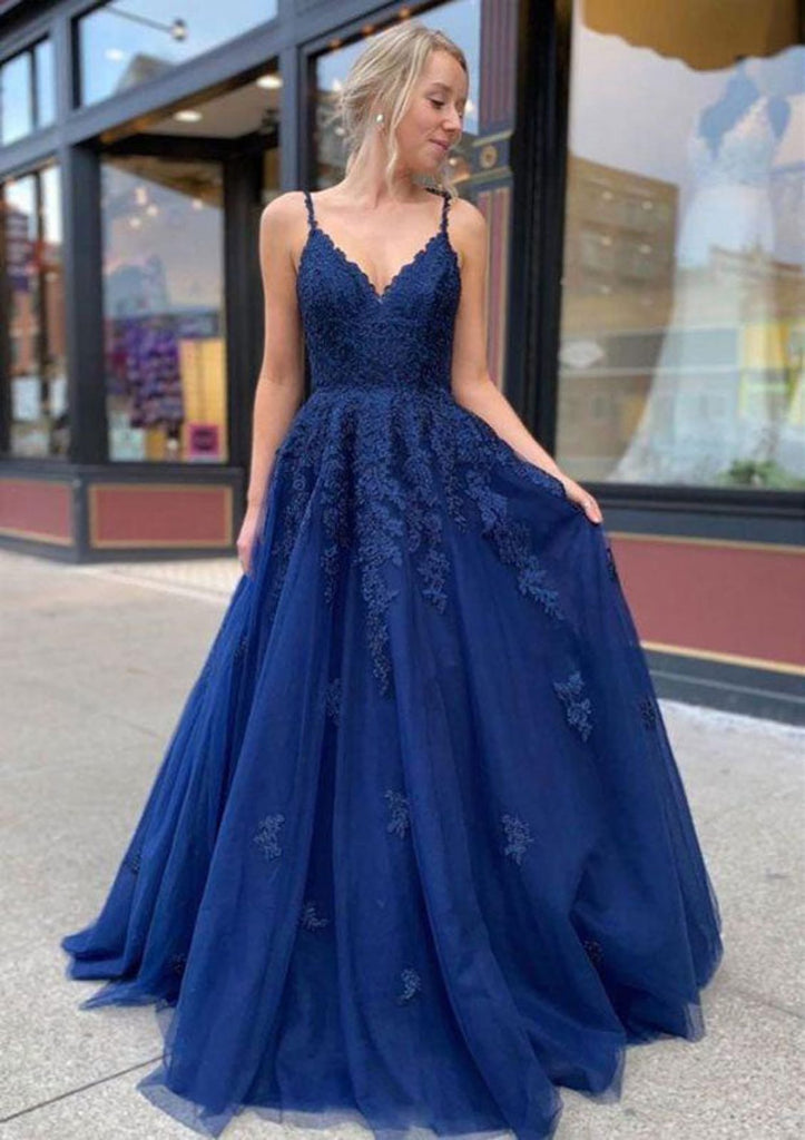 Princess Scalloped Neck Backless Lace-up Long Tulle Prom 