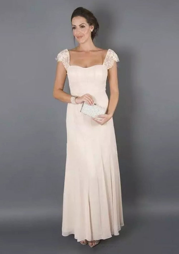 Princess Square Neck Long Chiffon Mother of Bride Dress with Jacket Princess Square Neck Long Chiffon Mother of Bride Dress with Jacket