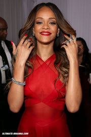Rihanna Criss-cross Red Prom Formal Celebrity Dress 2013 