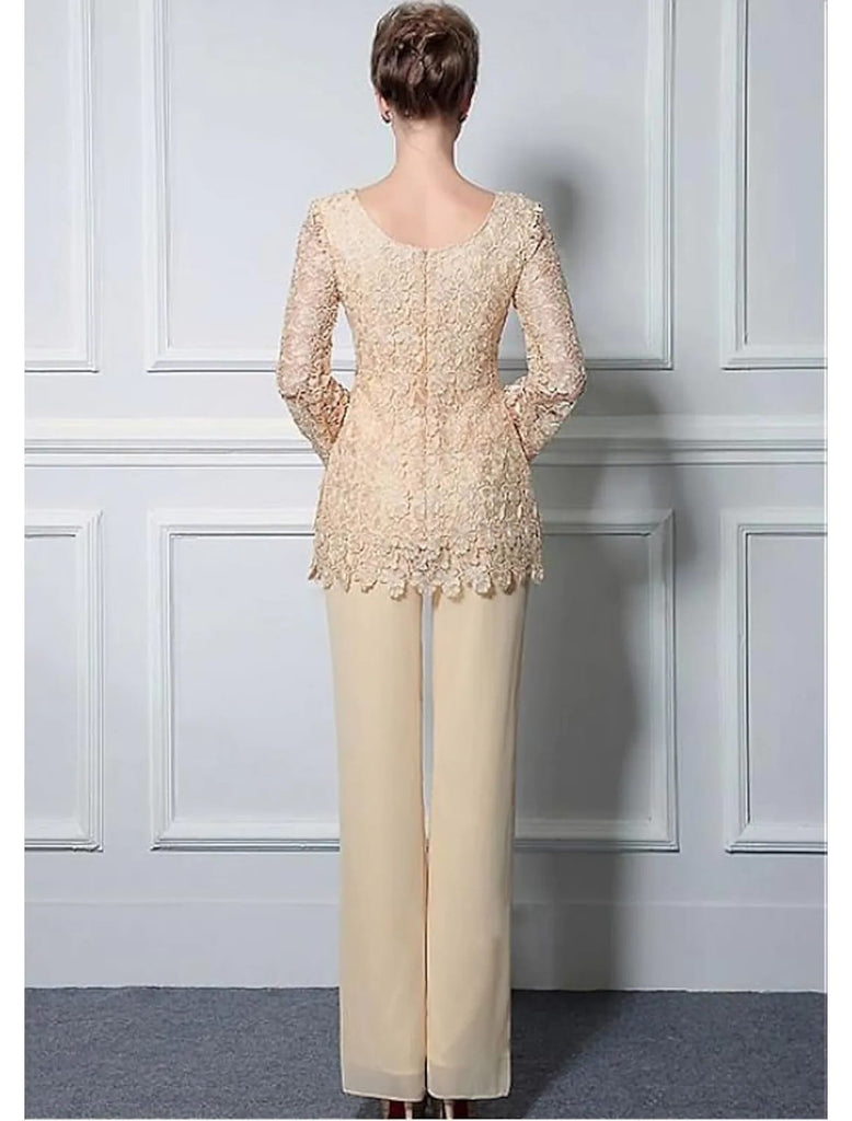 Embellished Top and Chiffon Coat Trouser Suit. 29519 - Catherines