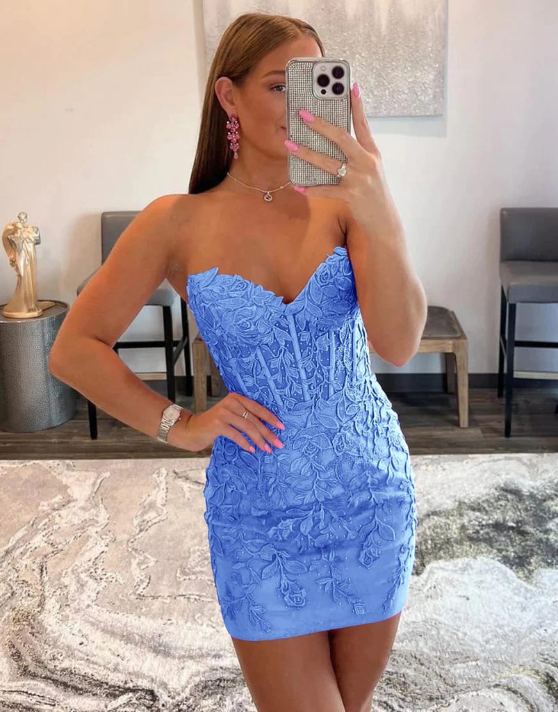 Chic royal blue sexy corset dress In A Variety Of Stylish Designs 