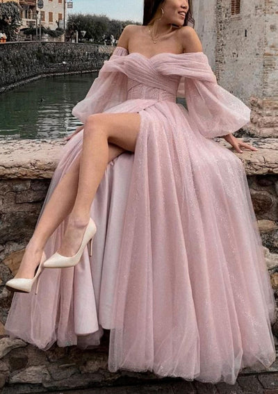 Dusty Pink Gown with Silver Work in Long Fitted Bodice – Panache Haute  Couture