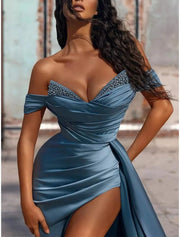 Mermaid / Trumpet Evening Dresses Gorgeous High Split Dress