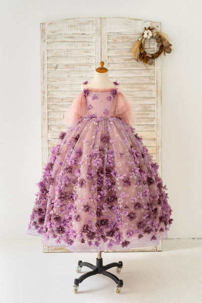 Danielly's Boutique Glitter Flower Girl Ball Gown