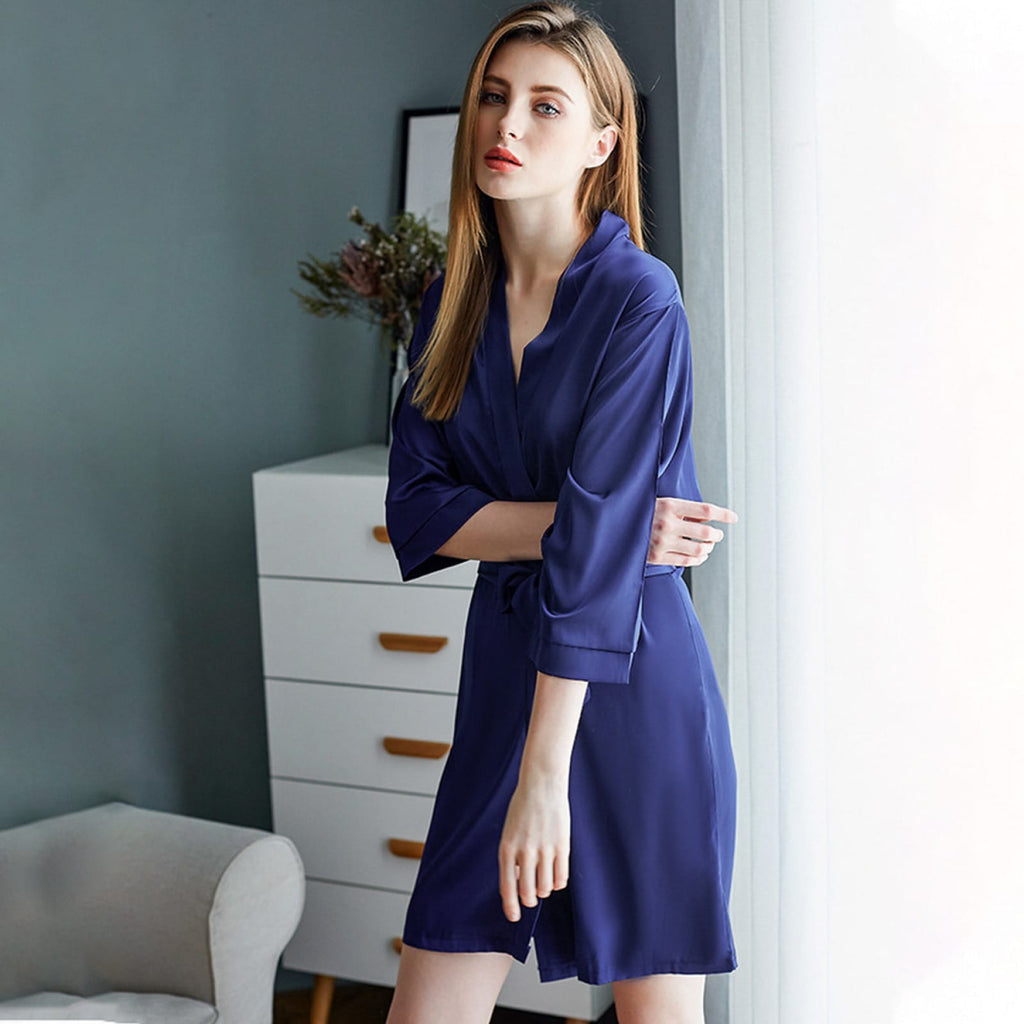 Pure Silk Dress - Silk Dressing Gown - 100% Natural Silk Dress - Silk –  Lelasilk